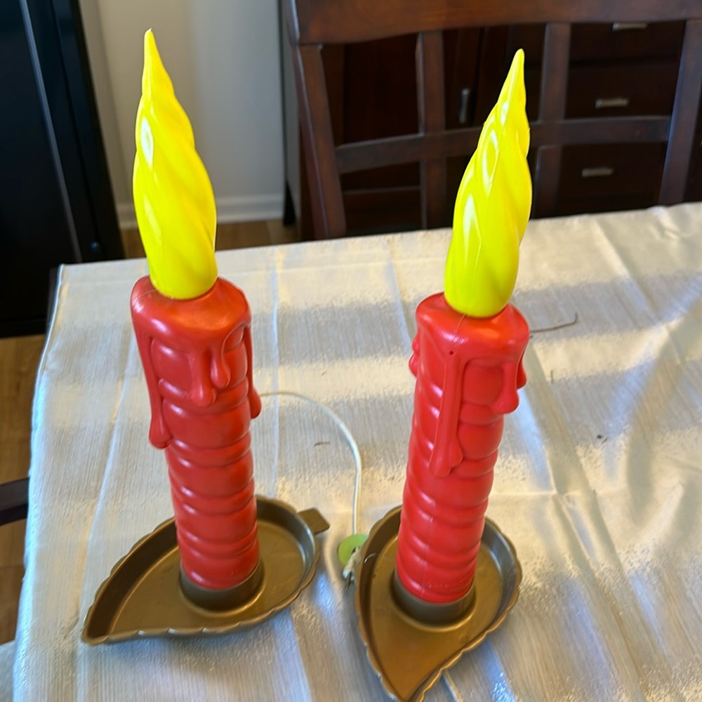 Vintage blown candlesticks